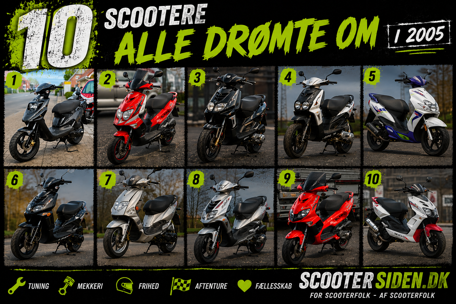 10 scootere alle drømte om i 2005 🏁